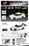 R/C Drift Car 1:20 with Lights Function White