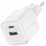 GaN USB-C/USB PD QC 35 W valge