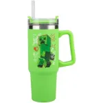 Minecraft Green 900ml Insulated Cup and Straw
