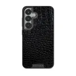 Reaper's Touch - Snakeskin Samsung Galaxy S25 Plus Case, Elite Dark (Magnetic) / Silver