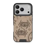 Cancer - iPhone 17 Pro Case, Elite Dark (MagSafe) / Silver / Beige