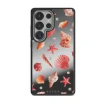 Seashells - Samsung Galaxy S25 Ultra Case, Elite Mirror Dark (Magnetic) / Silver