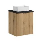 50 cm m&ouml;&ouml;blikomplekt koos lauaplaadiga ja lauaplaadile paigaldatava valamuga &bdquo;Gaja set-noa b black 50 cm d un gaja 35 sw&ldquo;