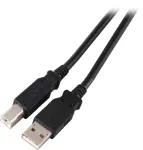 "EFB USB 2.0 &uuml;henduskaabel A-B, vastupidav, 5 m, must, klassikaline"