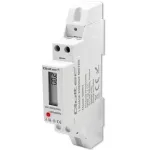 &bdquo;Qoltec&ldquo; &uuml;hefaasiline elektrooniline arvesti | energiatarbimise m&otilde;&otilde;tur, paigaldatav DIN-siinile | 230 V | 30 A | LCD | 1P