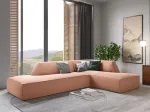 Velvet Modular Right Corner Sofa, "Siena", 4 Seats, 273x180x69 Made in Europe