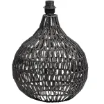 MACY TABLE LAMP BASE RATTAN LOOK BLACK