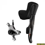 Pavarų ir stabdžių rankenėlė SRAM Shift/Hydraulic Disc Brake Red eTAP Stealth-a-majig hose connected Left Shift Front Brake 950mm w Direct Mount Ti Hardware (Rotor & Bracket sold separately)