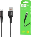 &bdquo;Denmen&ldquo; USB-A &ndash; &bdquo;Lightning&ldquo; kaabel, 1 m, must (35219)