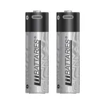 USB-C-ga laetavad liitium-ioonakud 18650, 2000 mAh (2 tk)
