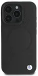 "Sign Leather Half Textured And Circle MagSafe iPhone 16 Pro" Black