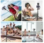 Tripod for phone with selfie stick PU730B Black