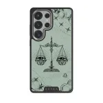 Libra - Samsung Galaxy S25 Ultra Case, Elite Dark (Magnetic) / Silver / Turquoise
