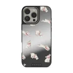 Late Again - iPhone 16 Pro Case, Elite Mirror Dark (MagSafe) / Silver
