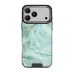 Uluwatu Waves - Teal iPhone 17 Pro Max Case, Elite Dark (MagSafe) / Silver