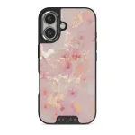 Golden Coral - Pink iPhone 16 Plus Case, Elite Dark (MagSafe) / Silver