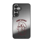 Stay Lucky - Samsung Galaxy S25 Case, Elite Mirror Dark (Magnetic) / Silver