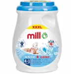 MILL BABY pesukapslid valgetele ja v&auml;rvilistele riietele, 70 tk, 3K.S