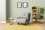 1-kohaline diivanvoodi, Hanah Home, Sento, helehall, 75 x 50 x 75