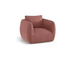 Velvet Armchair, "Nimes", 1 Seat, 95.5x87x80 Made in Europe