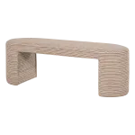 JACOB UPHOLSTERED BENCH STRIPE DESSIN LIGHT BROWN [fsc]