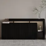 Konsool, Hanah Home, must puit, 170 x 80 x 35