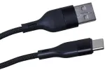 MXUC-07 USB&ndash;USB-C-kaabel, 1 m, 3 A, must nailon