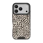 Almond Latte - Cute iPhone 17 Pro Case, Elite Dark (MagSafe) / Silver