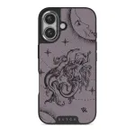 Virgo - iPhone 16 Case, Elite Dark (MagSafe) / Silver / Purple