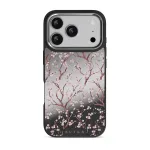 Sakura - iPhone 17 Pro Case, Elite Mirror Dark (MagSafe) / Silver