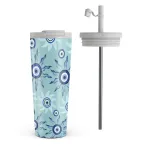 Blue Gaze - Travel Mug, 700 ml / Flap & Straw Set