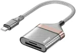 M&auml;lukaartide lugeja &ndash; BWOO USB-C 2-in-1 SD/TF-kaardilugeja, 480 Mbps