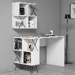 &Otilde;ppelaud, Hanah Home, valge Must, 120 x 78,8 x 60, cm