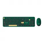 AC306 2in1 2.4G Wireless Keyboard (EN+RU) + Mouse Green