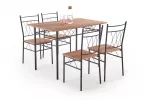 FAUST set + 4 chairs color: natural oak / black
