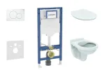 Geberit Duofix paigaldusmooduli komplekt, Alpha WC-pott pehme sulguva kaanega ja Sigma01 loputusnupuga, Alpine White SANI11CD3100