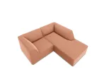 Velvet Modular Right Corner Sofa, "Siena", 3 Seats, 186x180x69 Made in Europe