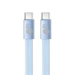 Cable USB C - USB C 1m flat baby blue