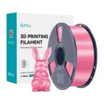 3D-printimise filament &ndash; Sunlu PLA+ Silk 1,75 mm &plusmn;0,02 mm m&otilde;&otilde;tmet&auml;psus, roosa