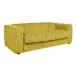 Diivanvoodi STELLA vedrumadratsiga 206x94xH70cm, kollane