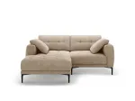 Left Corner Sofa, "Lazio", 2 Seats, 205x174x86 Made in Europe