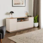 Konsool, Hanah Home, ka&scaron;miir, atlandi m&auml;nd, 180 x 75 x 44,5