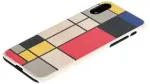 "SmartPhone Back Case iPhone XR" Mondrian Wood White