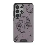 Pisces - Samsung Galaxy S25 Ultra Case, Elite Dark (Magnetic) / Silver / Purple