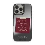 Nothing Changes - iPhone 16 Pro Case, Elite Mirror Dark (MagSafe) / Silver
