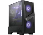 MSI MAGFORGE100M arvutikorpus &bdquo;Midi Tower&ldquo;, must, l&auml;bipaistev