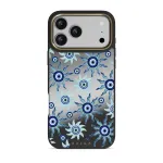 Blue Gaze - iPhone 17 Pro Max Case, Elite Mirror Dark (MagSafe) / Gold