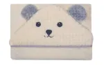 Bathing cover - 322 - TERRY - SOFT/CORAL - MIŚ - size 100x100 - ECRU