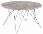 Prunus kohvilaud, marmorist pruun, terasest kroom, &Oslash;80x46,2 cm