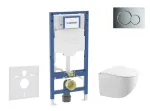 Geberit Duofix paigaldusmooduli komplekt, Gaia WC pehme sulgumisega kaas ja Sigma01 loputusnupp, l&auml;ikiv kroom SANI11CA1126B